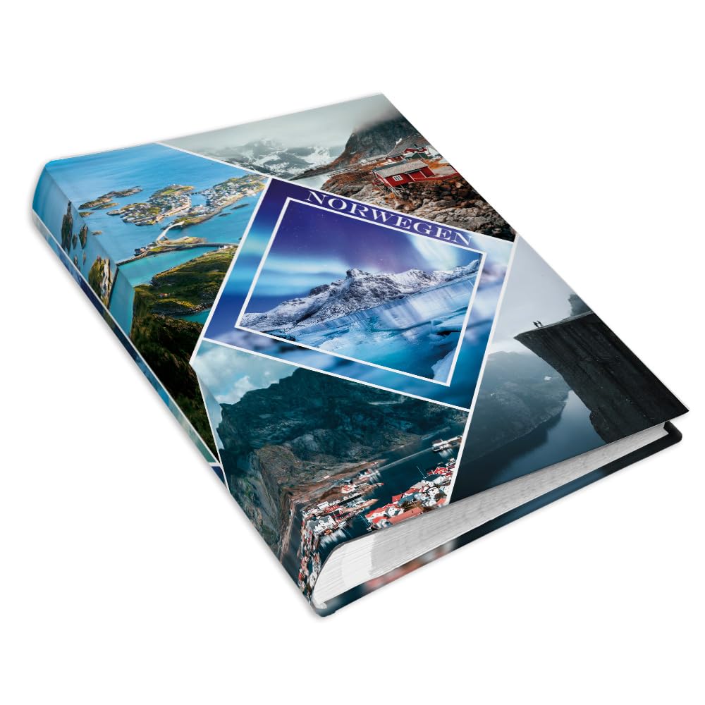 Urlaubsfotoalbum 15x21: Norwegen, Fototasche für Fotos, Taschen-Fotohalter für lose Blätter, Urlaub Norwegen, Handgemachte Fotoalbum