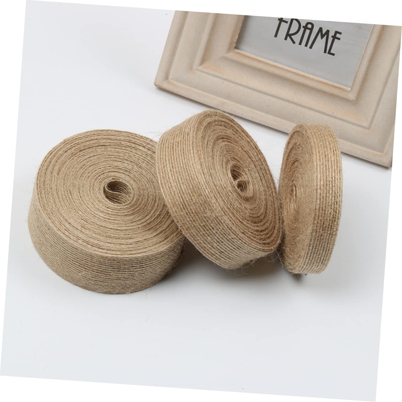 NUOBESTY 9rollen Breites Jute-band Natürliche Bastelband-rolle Für Hochzeiten Wreaths Und -dekorationen Robustes Und Langlebiges Material Für Kreative Projekte