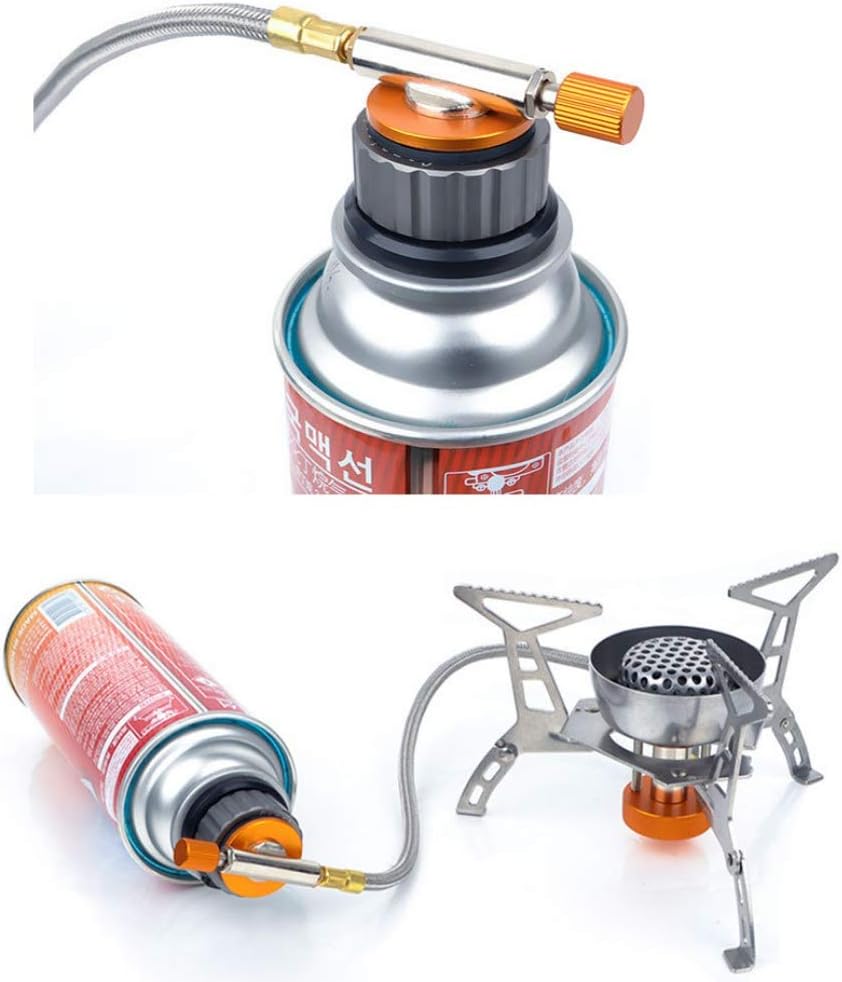 EFINNY Camping Connector Accessories, Camping Stove Adapter, Gas Tank Stove Adapter Outdoor ABS Aluminium Alloy Copper Portable Butane Automatically Lock Switch Tool for Hiking Camping