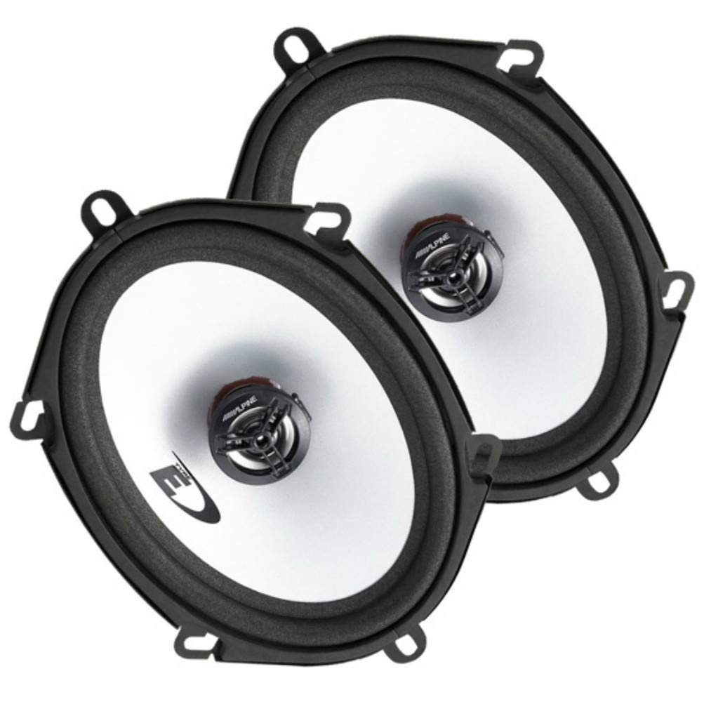 ALPINE SXE-5725S Paire d'enceintes coaxiales ovales 2 Voies 5 x 7 13,00 x 18,00 cm 130 x 180 mm 35 Watts rms 200 Watts Max 4 ohms Voiture, la Paire