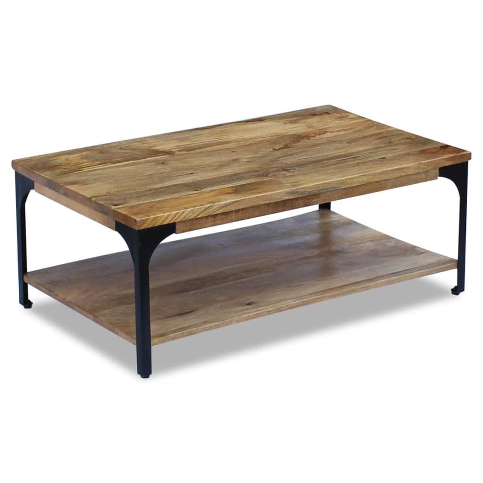 Homgoday Table basse en bois de manguier 100 x 60 x 38 cm, table d'appoint, table d'appoint pour salon, salle de réception d'invités, chambre à coucher et mobilier de bureau