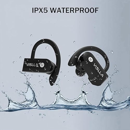 Miniatura 5 de Auriculares inalámbricos con micrófono, auriculares Bluetooth sobre la oreja, tiempo de reproducción de 70 horas, vitrina de cuero, auriculares