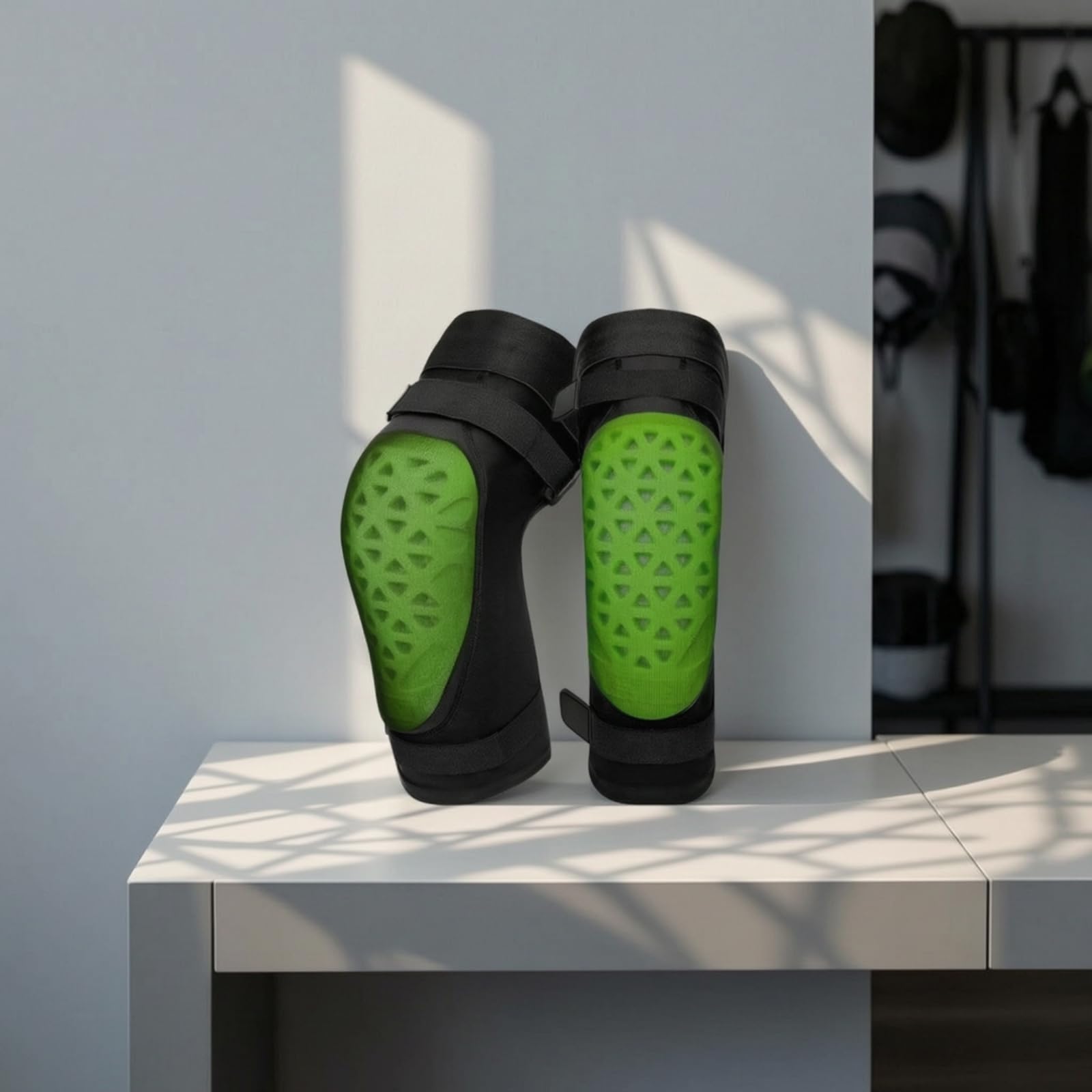Ginocchiere da Sciistico Regolabili Ginocchiere con Imbottitura Antishock Equipaggiamento Protettivo per Sportivi, Sport Invernali, Allenamento