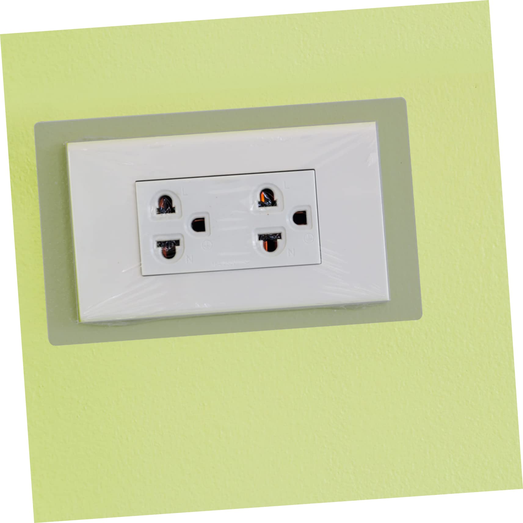 SHINEOFI 4Pcs Acrylic Socket Sticker Creative Protective Cover for Nursery Durable Fingerprint Surround Board for Easy Installation