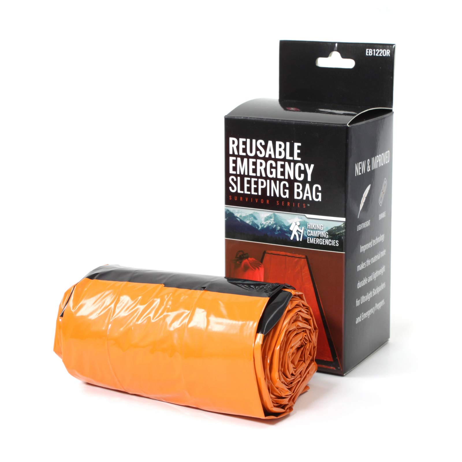 ASR Outdoor Emergency Sleeping Bag Heavy Duty Tear Resistant Mylar Reflects Body Heat Case