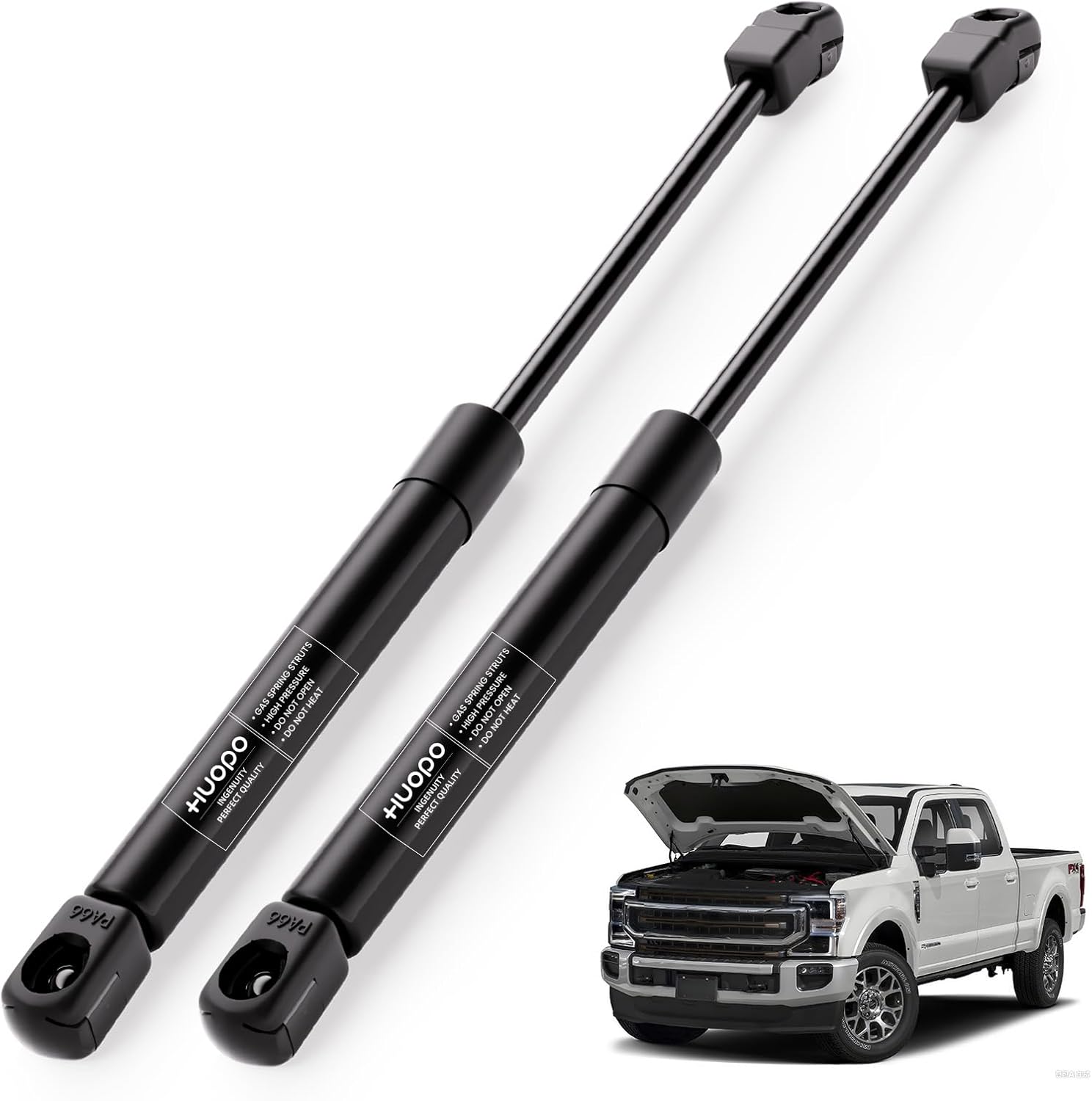 HUOPO Hood Struts for Ford F250 F350 Super Duty 2017-2022, Front Hood Shocks Lift Support for F450 F550 Super Duty 2017 2018, OEM Replacement for hc3b-16c826-aa, hc3b-16c827-aa, 2 Pack