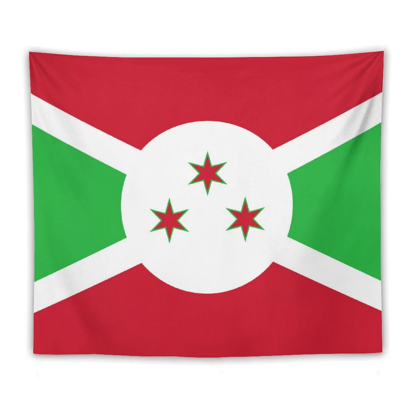 XingFox Burundi Flag Tapestry Wall Hanging, National Flag Art Wall Decoration Tapestry, For Bedroom Living Room Dorm Home Decoration, 50"x60"