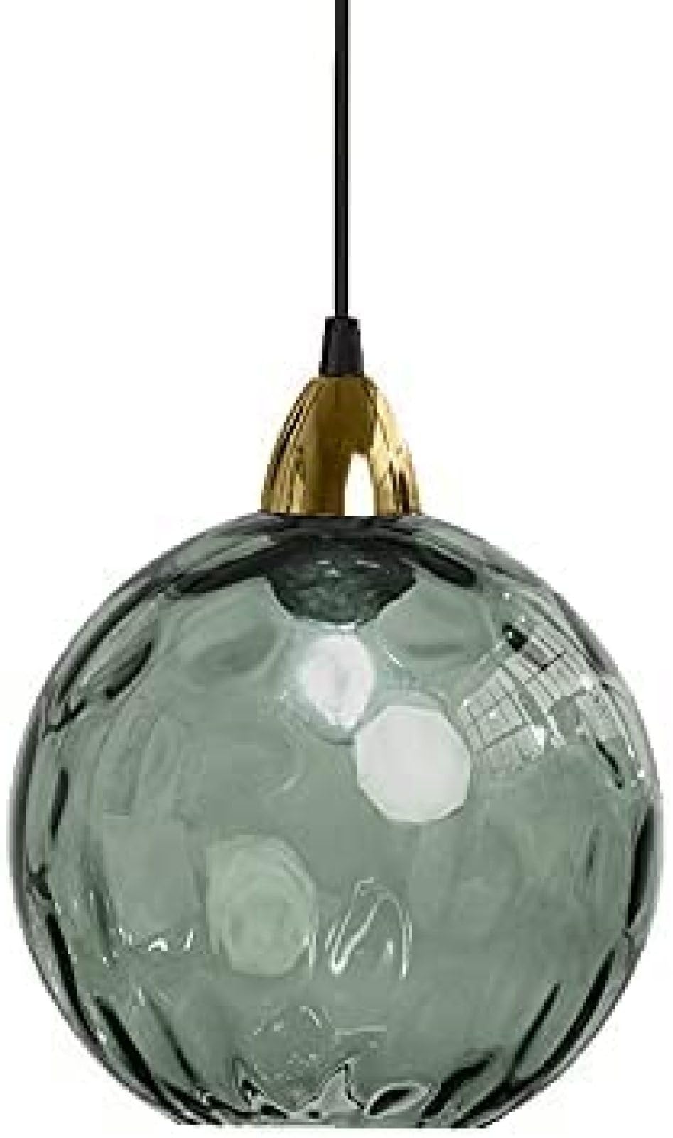 Nordic Style Stained Glass Lampshade Pendant Lighting, Creative Diameter 20cm/7.8in, Simple Decoration Chandelier, Hand-blown Glass Mini Hanging Lamp, Bedroom Bedside Droplight,N
