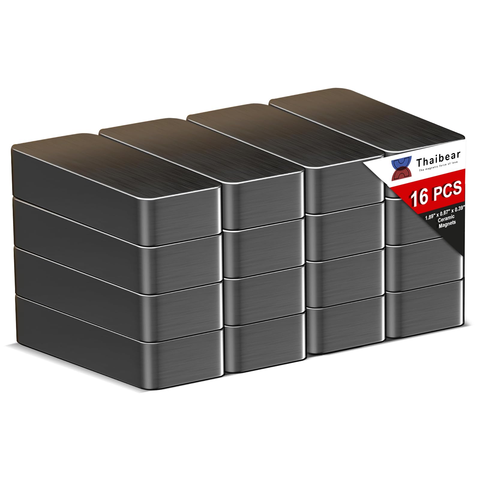 Strong Ceramic Magnets - 8 Pack for Whiteboards & Crafts -8