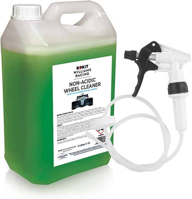 Williams Racing - 5L - Heavy Duty Non-Acidic Wheel Cleaner - Includes Long Hose Trigger - For Home or Professional Use - Easy to Use