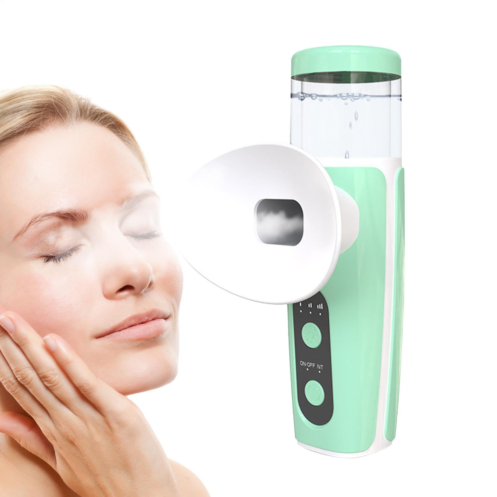 Nano Face Mist Sprühgerät - Dampftherapie für trockene Augen | 3 Temperaturen Augendampf für trockene Augen | Nano Luftbefeuchter für trockene Augen | Tragbares Gerät: