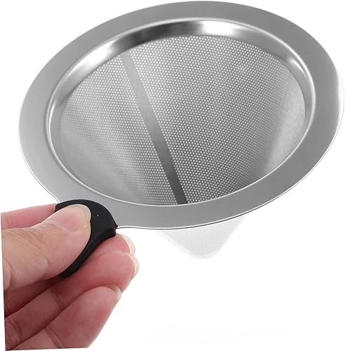 Miniatura 3 de Filtro de café de mano de goteo de café de acero inoxidable para cafetera, filtros para cafetera, gotero de café, filtro de cono de metal, embudo de