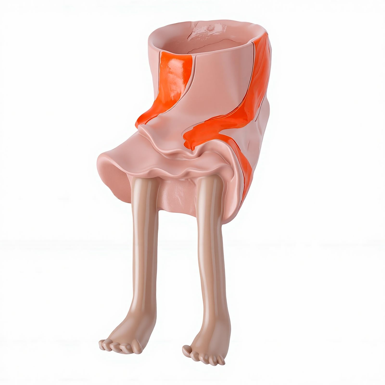 XUMIUZIY Color Blocked Skirt Planter | Resin Leggy Succulent Pot for Home Living Room Office Decoration