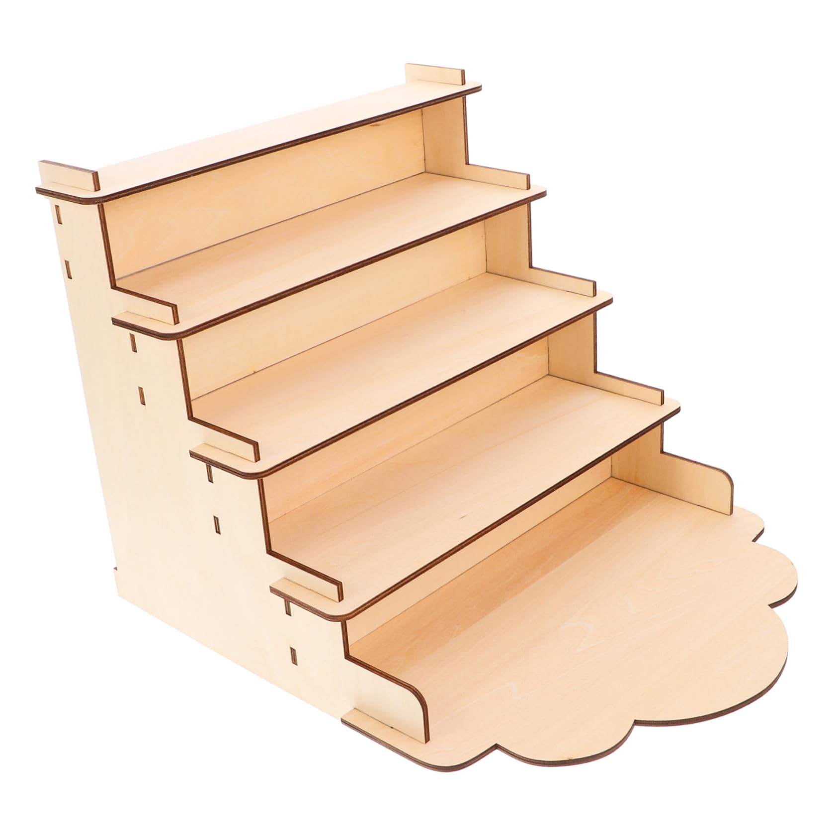 Soporte para tarjeta de visita de madera natural expositor minorista de diseño