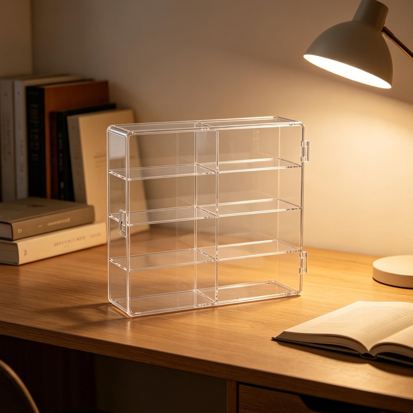 4er-Set Aufbewahrungskoffer für Modellautos – Staubdichte, transparente Vitrine im Maßstab 1:64 für kleine Spielzeugauto-Sammlungen – Vitrine für Modellautos im Schrank oder Regal