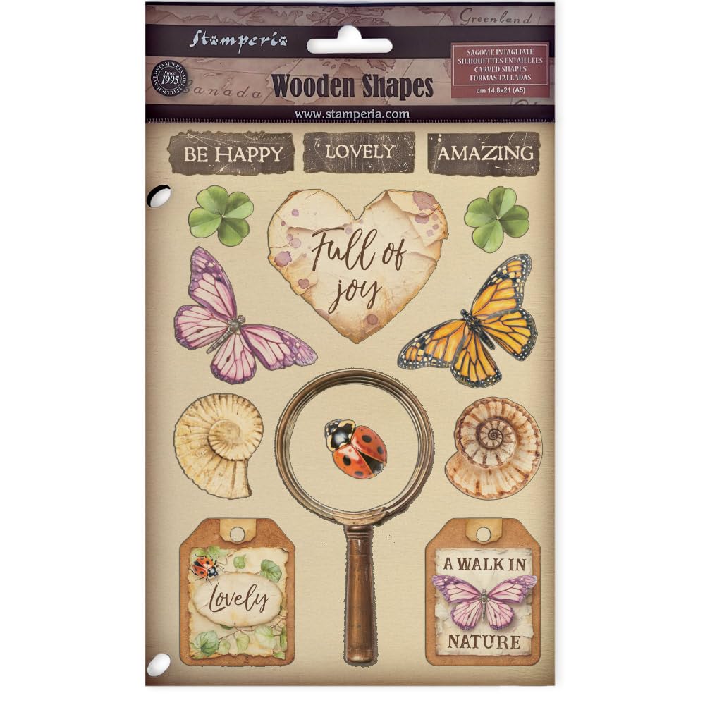Stamperia Wooden Shapes A5 - All Around KLSP200