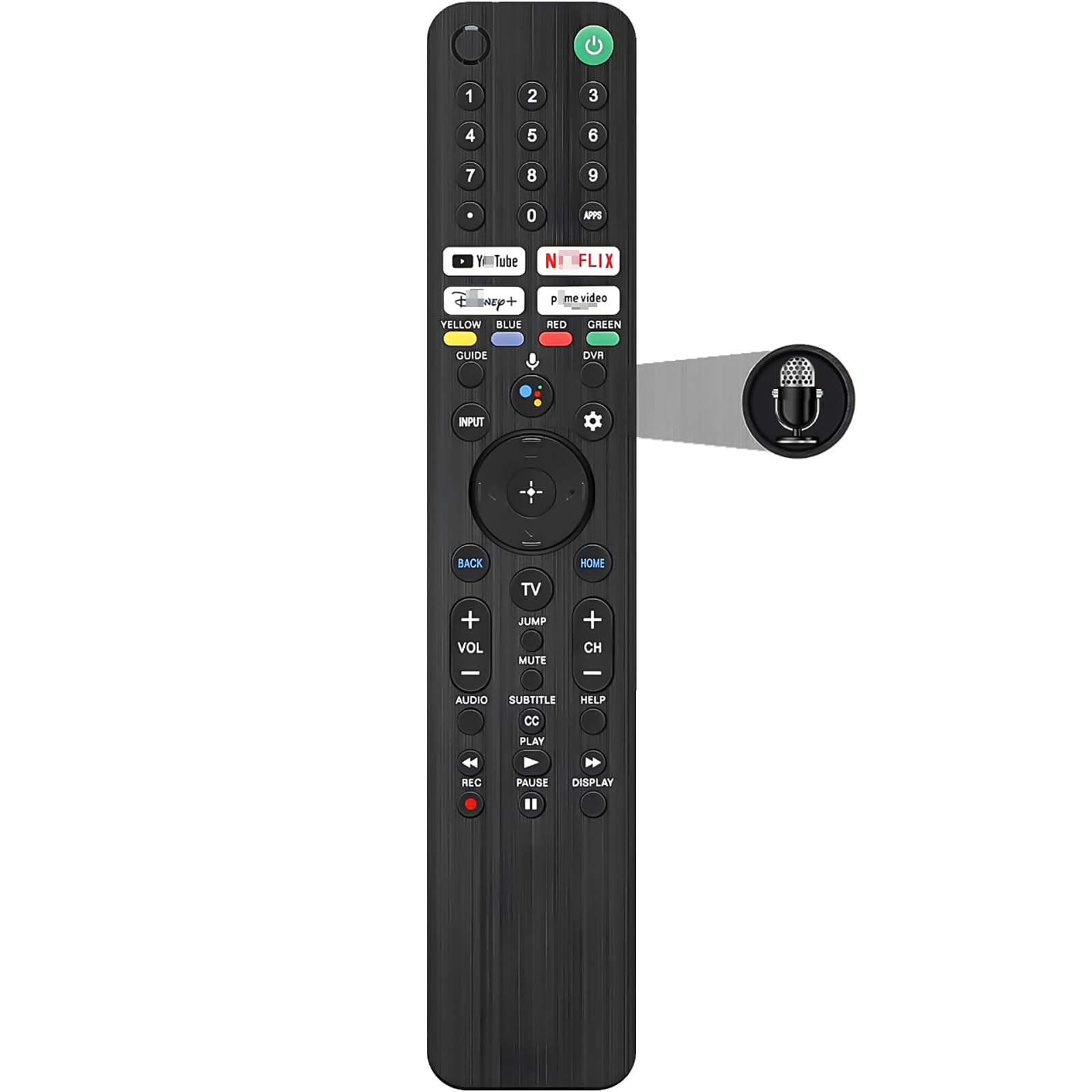 SAQVXNew RMF-TX520U Voice Remote Replacement for Sony Bravia Android/Google Smart TV Remote, Compatible with Sony 2019-2023 XBR/XR/KD Series, 4 Shortcuts with YouTube Netflix Prime Video Keys