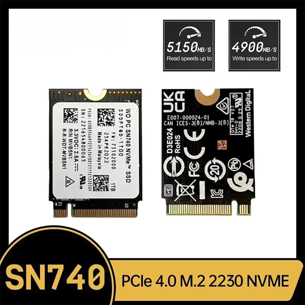 その他 WD SN740 1TB SSD ROG ALLY 2230 steamdeck WD PC SN740 1TB M.2 2230 SSD NVMe PCIe4x4 For Steam Deck