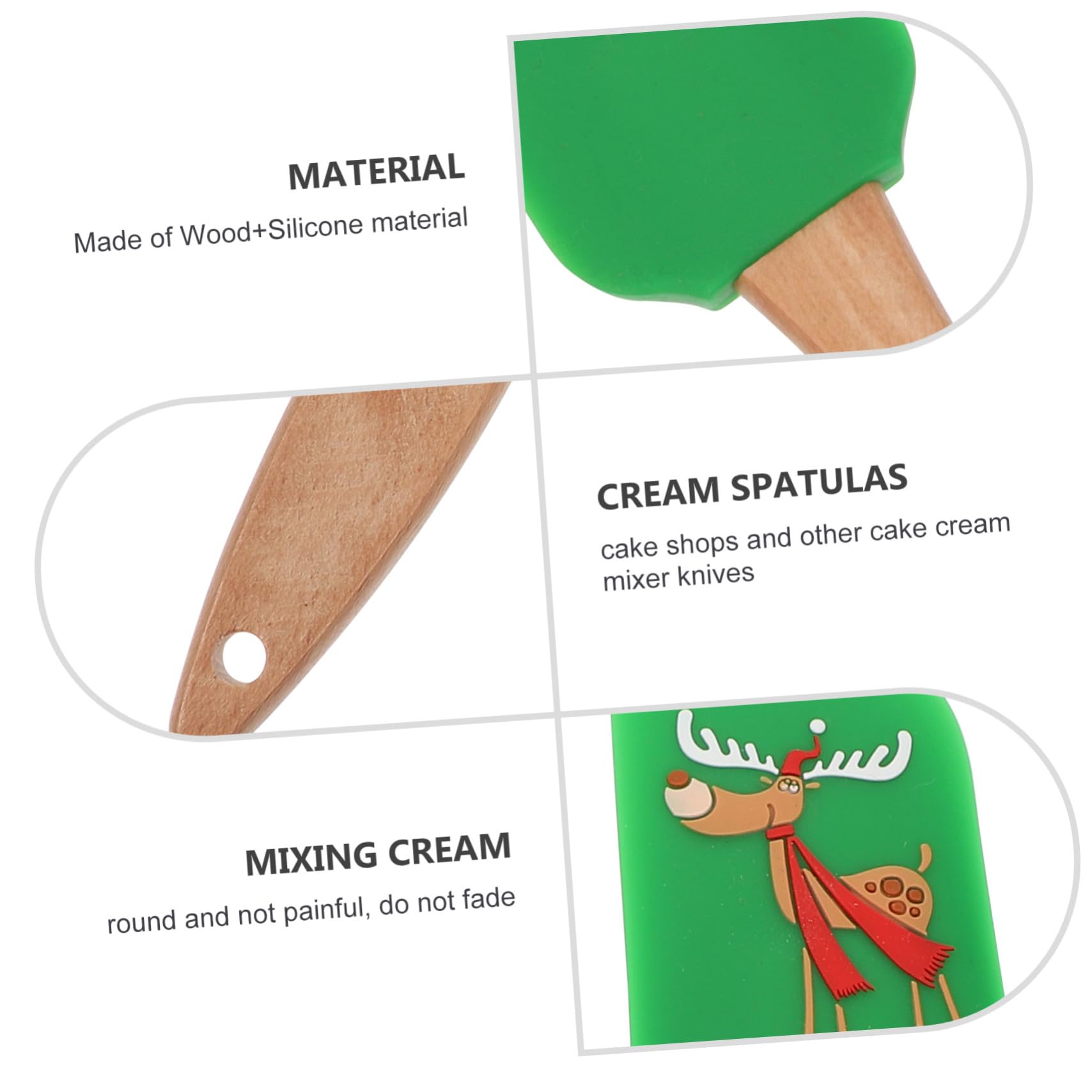 4pièces Grattoir Patisserie Lot De Spatules à Beurre Silicone Accessoire De Cuisine Lisseur à Crème Spatule à Crème Variés Styles Couleurs Assorties