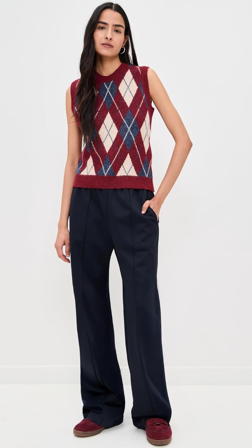 Another Girl Women's Argyle Knit Tank Sweater Vest - Image 5