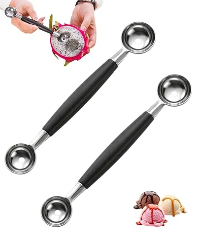 2 Pcs Melon Baller Cuillère à Boule Double Face en