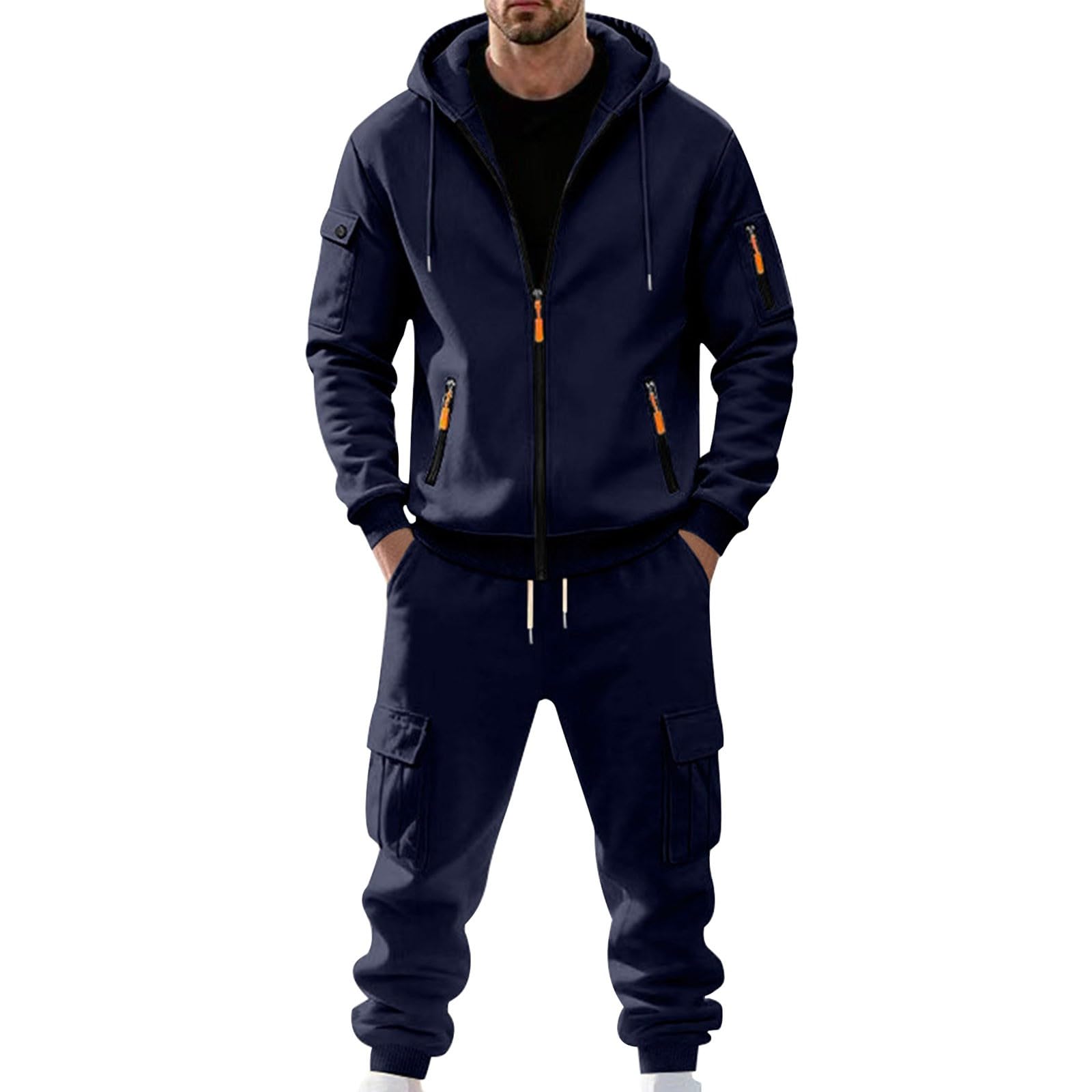 Jogginganzug Herren Sport Männer Set Fussball Tracksuit Freizeit Streetwear