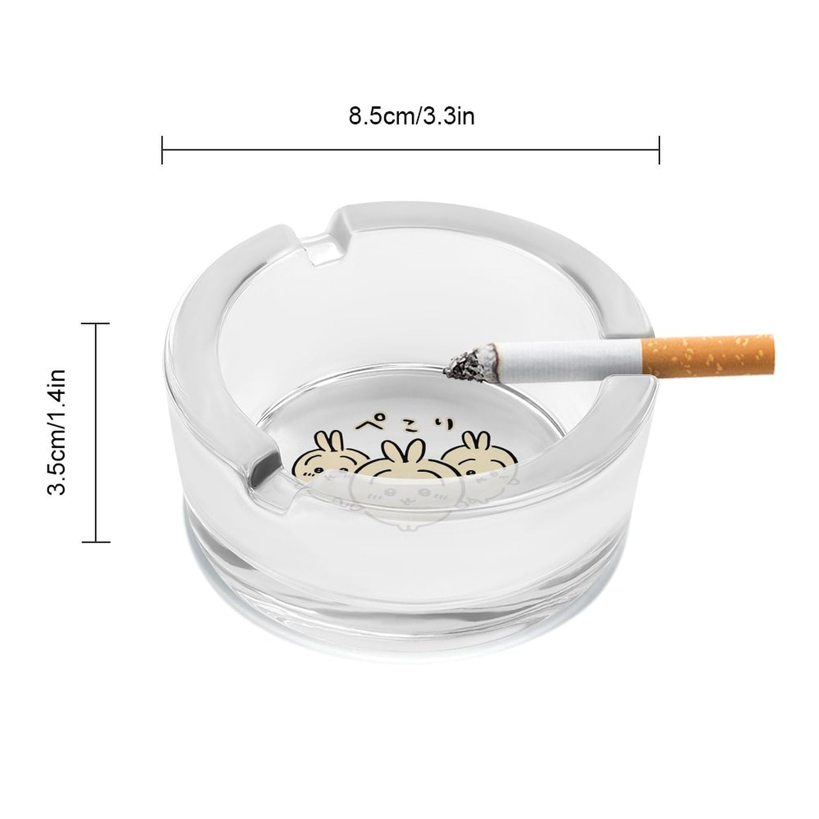 Amazon.co.jp: 灰皿 ちいかわ うさぎ ガラス 卓上 たばこ灰皿
