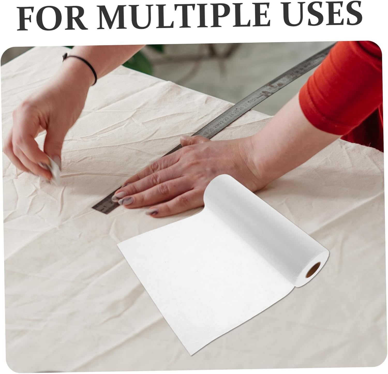 TEHAUX Fusible Interfacing for Sewing Non-Woven Wide for Quilting and Craft Bags Application Versatile Polyester Stabilizer