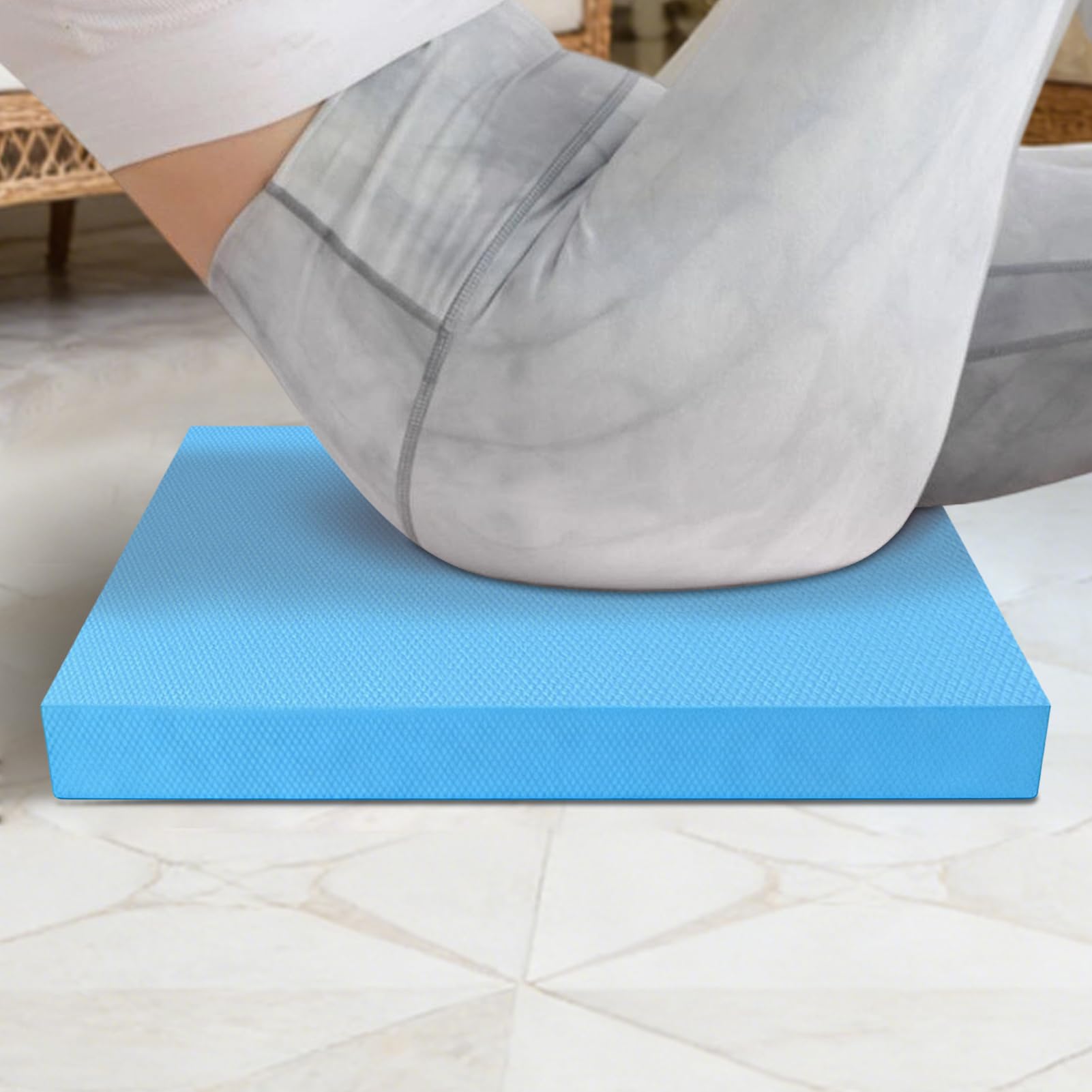 Schaum Balance-Matte - 51x41 cm TPE Rutschhemmende Trainingsmatte - Schaumbalance-Kissen für Übung,Für Heim-Studio Yoga, Pilates Training, Fitness,