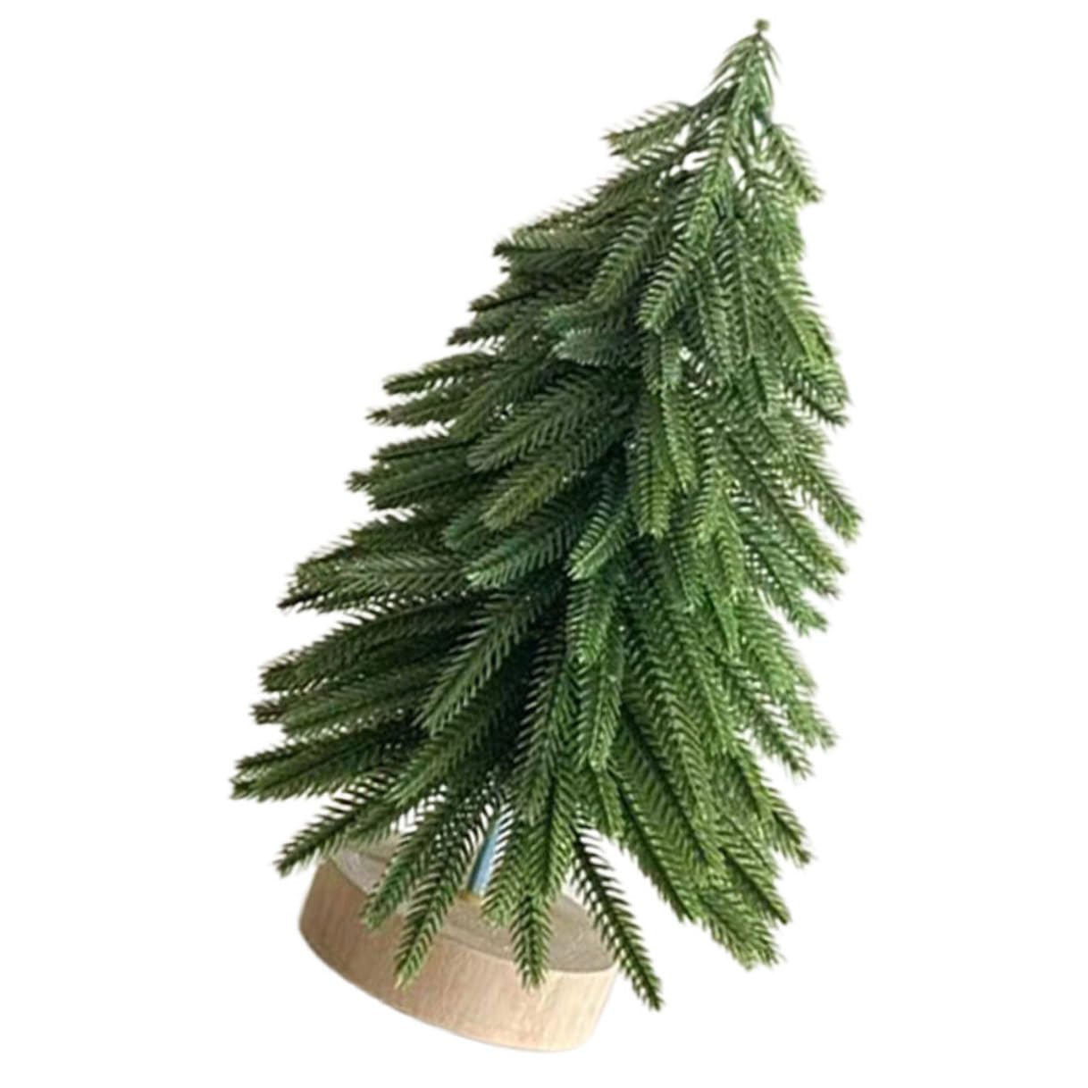Decoración navideña para hogar con este mini pino miniatura de escritorio de madera