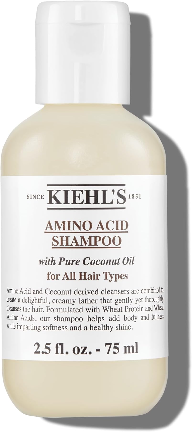 Kiehl's Amino Acid Shampoo, with Amino Acids and Coconut Oil to Clarify and Cleanse, Helps Strengthen Hair, Prevent Breakage, Without Compromising Hydration, Suitable for All Hair Types, Paraben-Free