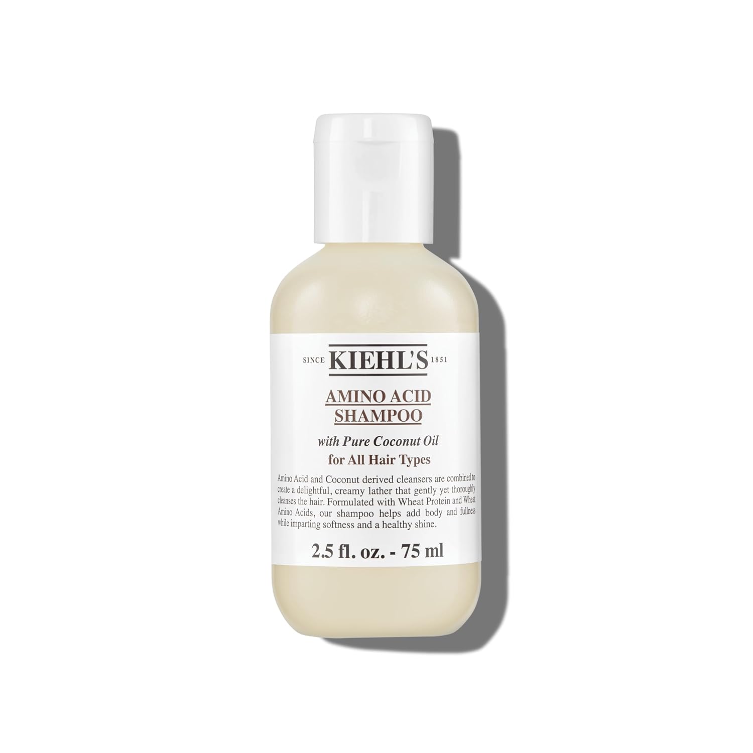 Kiehl's Amino Acid Shampoo, with Amino Acids and Coconut Oil to Clarify and Cleanse, Helps Strengthen Hair, Prevent Breakage, Without Compromising Hydration, Suitable for All Hair Types, Paraben-Free