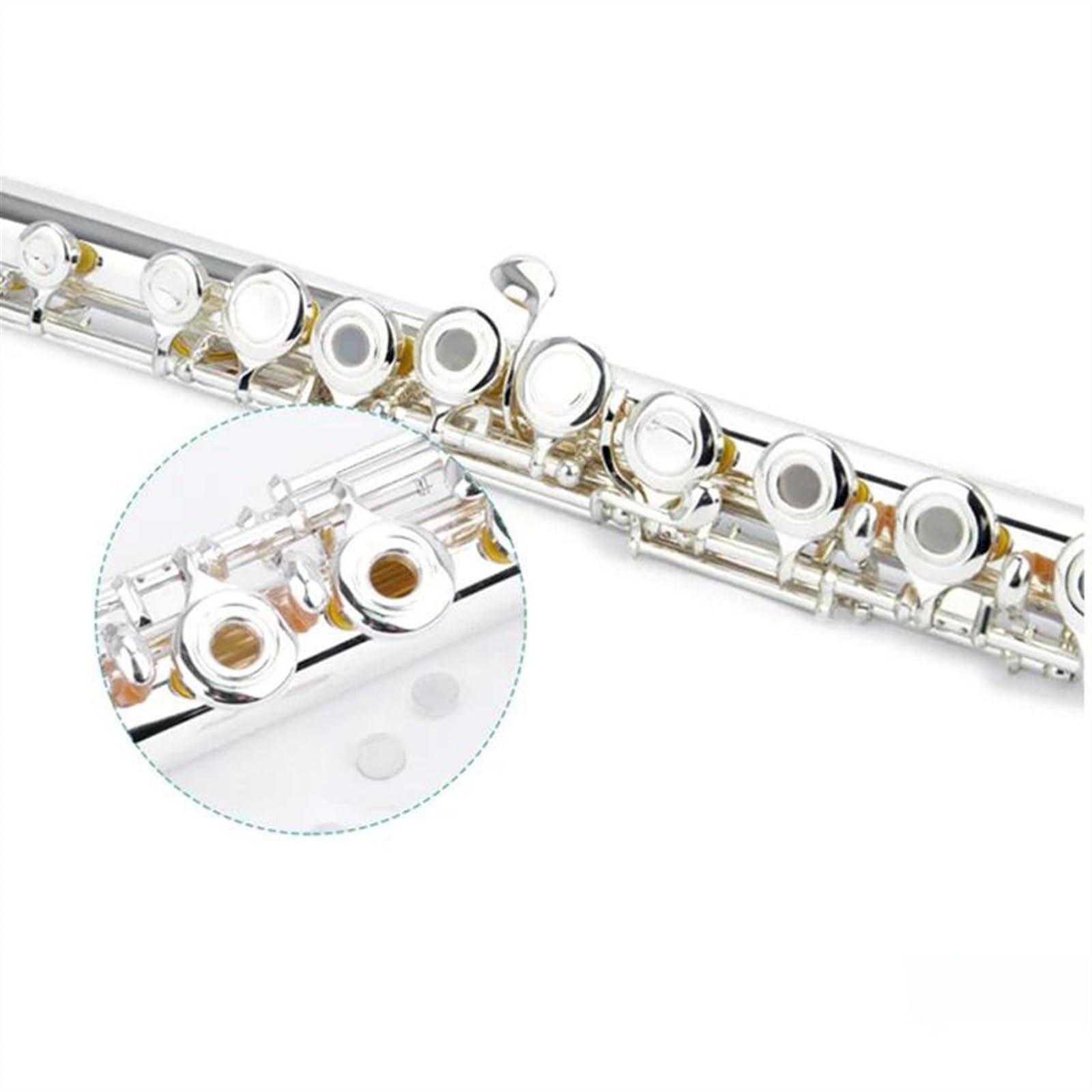 Strumento Per Flauto Placcato Argento Tono C A 16 Fori Con Corpo In Nichel Argento Con Custodia Flauto Traverso Kit
