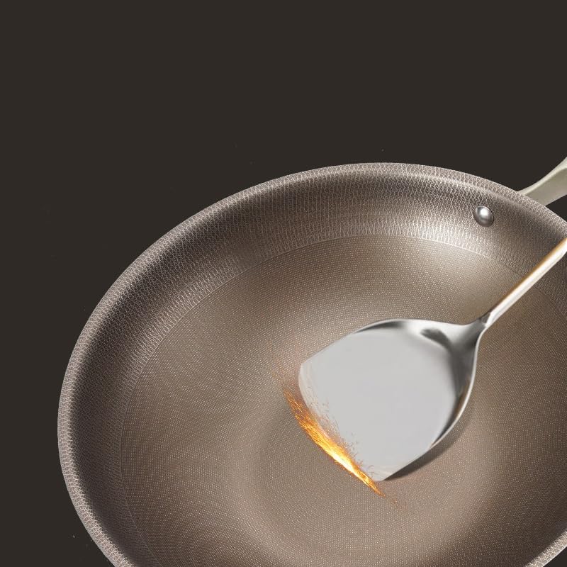 Wok con fondo plano para freír y saltear miniatura 5