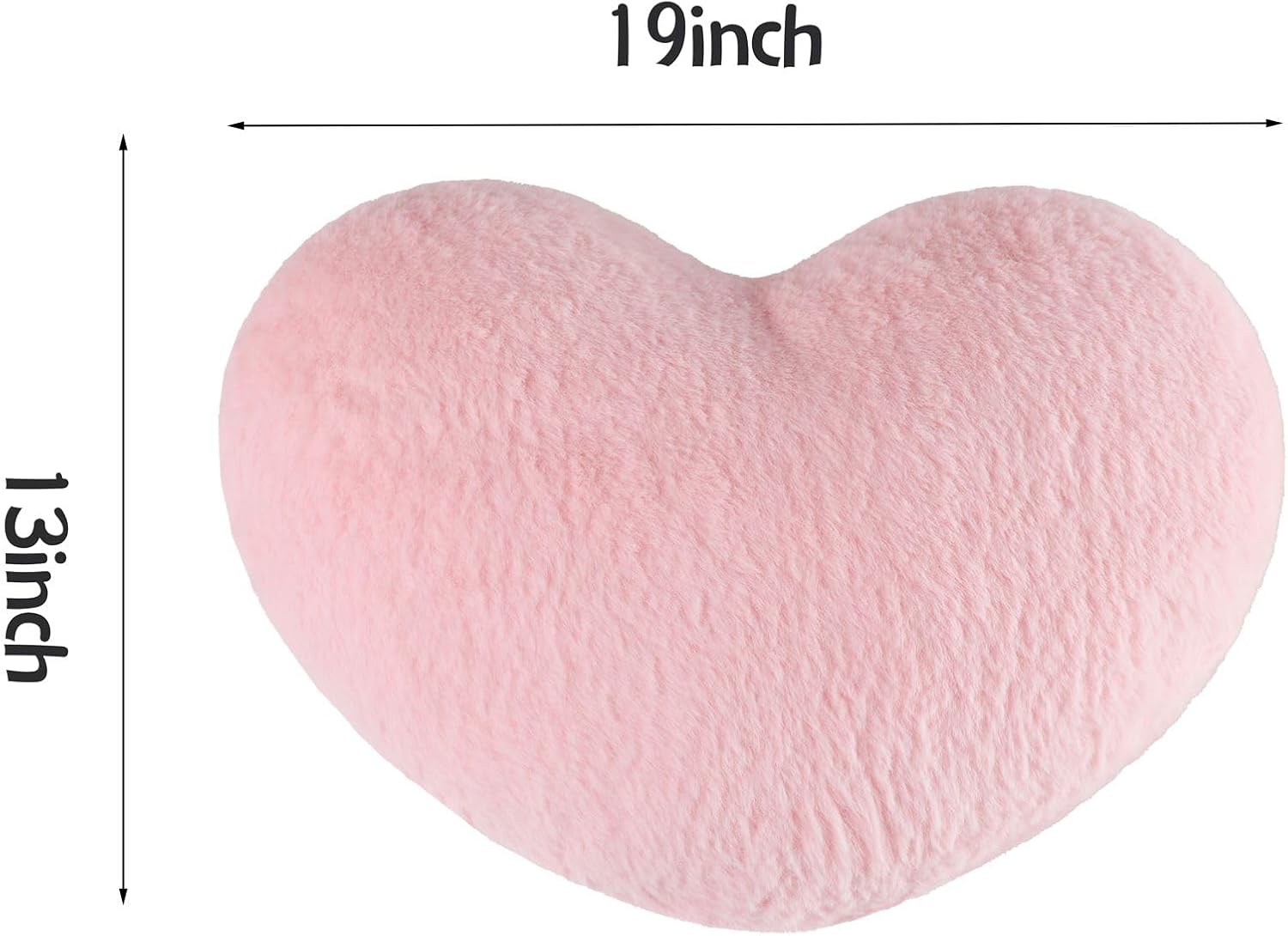 2PCS Throw Pillows Heart Pillow Home Decor Decorative Couch Pillows Bed Pillows Outdoor Pillows Valentine Gifts,Pink 13"*19"