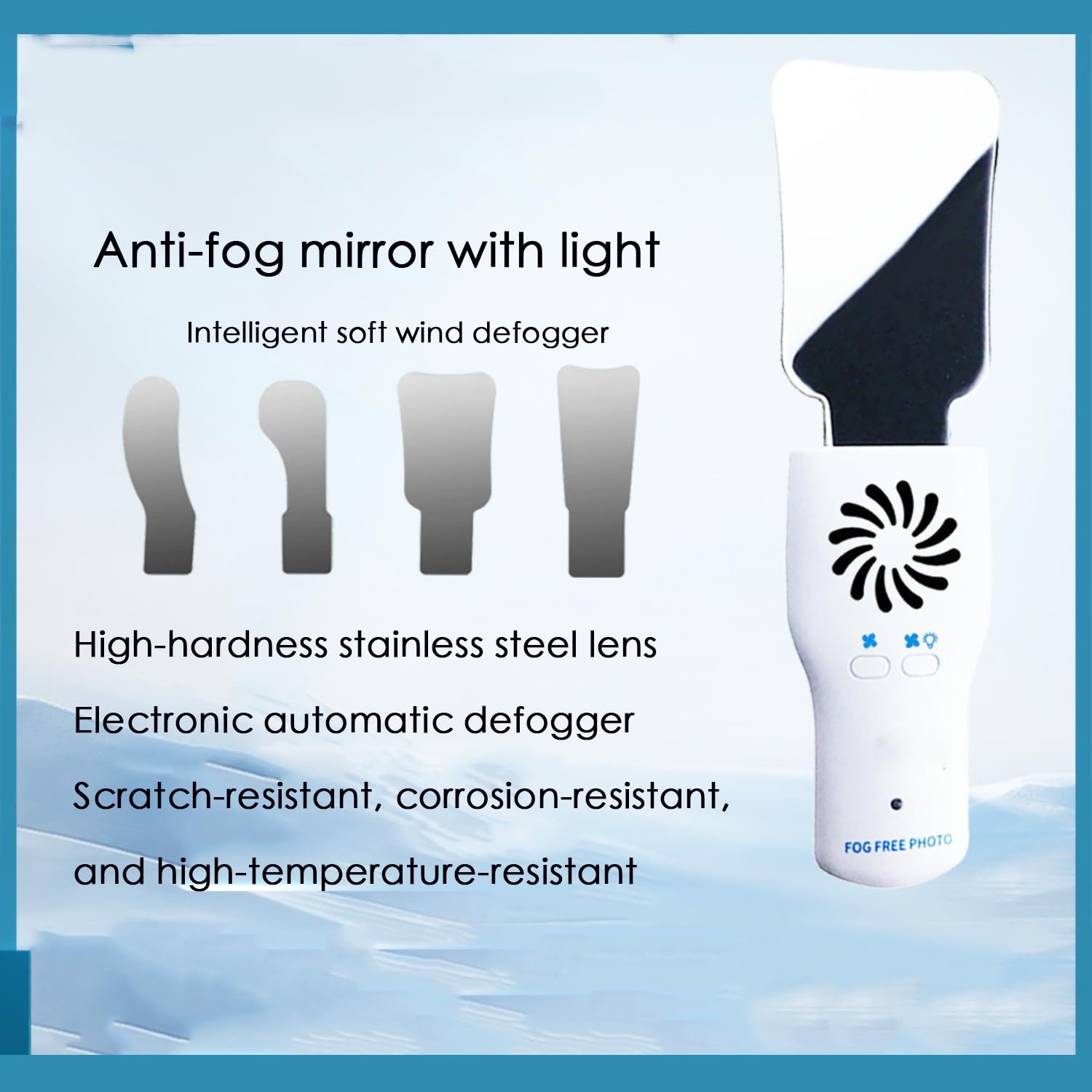 Specchi for fotografia dentale Specchi intraorali antiappannamento con impugnatura a LED, riflettore bifacciale Specchi ortodontici Kit for la cura dei denti