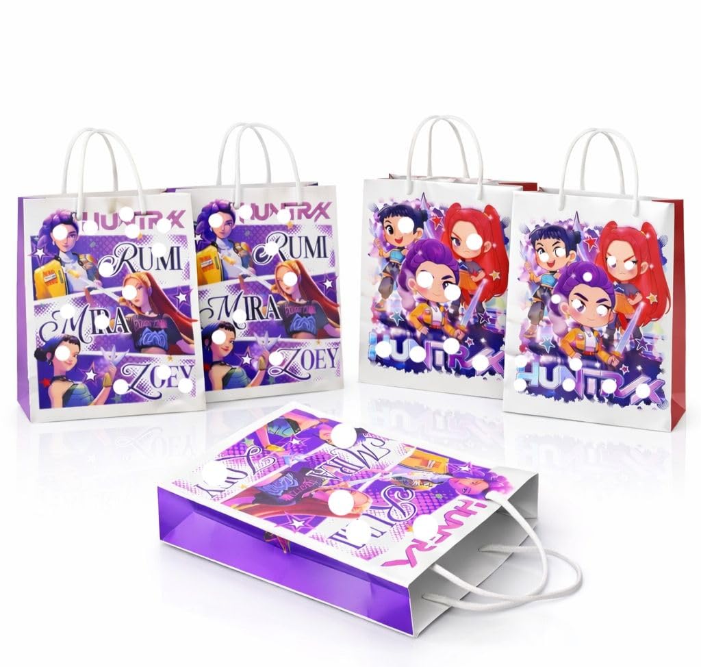 Cartoon Pop Gift Bag Printed Recyclable Eco-friendly Anime Hunterr Demonn Theme Gift Tote Bag for Kids Girls | Reusable Party Favor Bag | Shopping Return Gift Bag-image-36