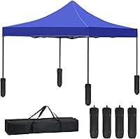 Vista 1 de Tienda de campaña desplegable, toldo desplegable de 10 x 10 pies, toldo Oxford 420D impermeable con revestimiento plateado, 10 x 10 pies