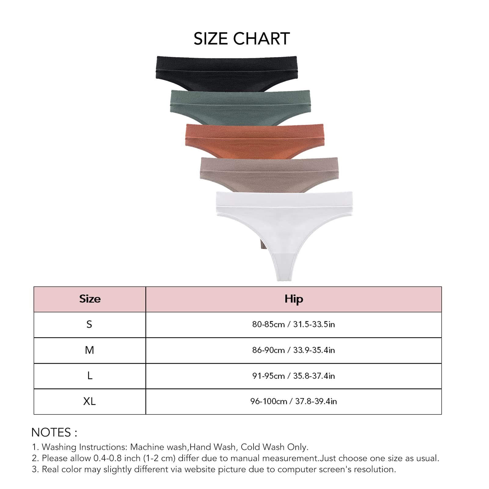 Ejoyous Confezione da 5 Slip Perizoma da Donna, Stringhe per Ragazze Sexy, Biancheria Intima Bassa, Mutandine Perizoma Senza Cuciture(S-Multicolore)