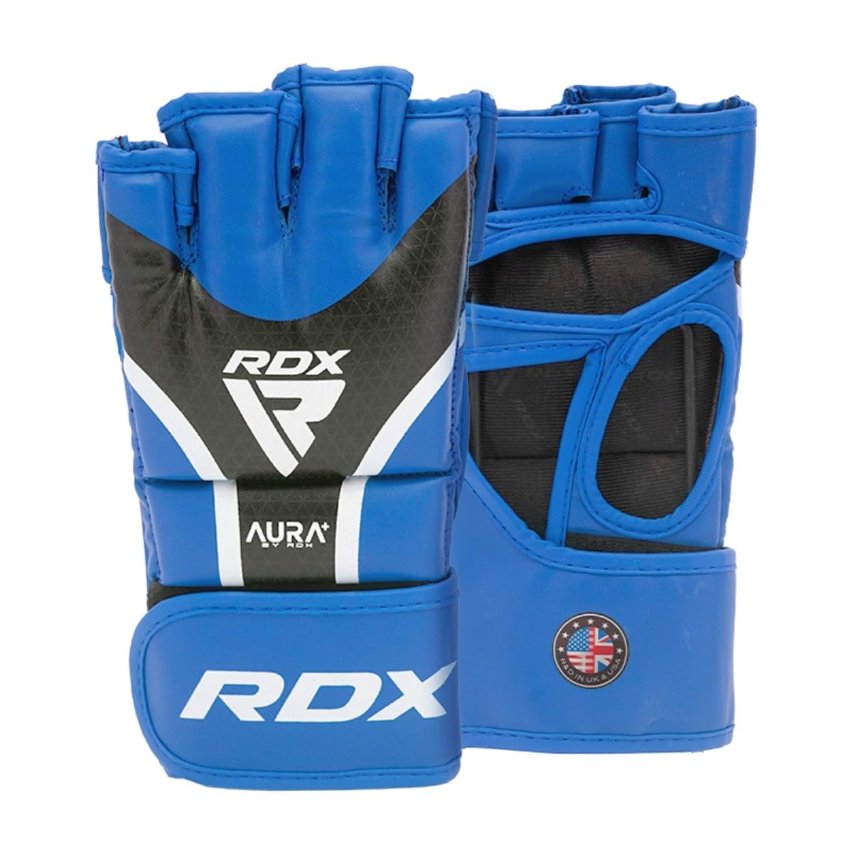 RDX Grappling Gloves AURA Plus T-17 - L - Black - Maya Hide Leather