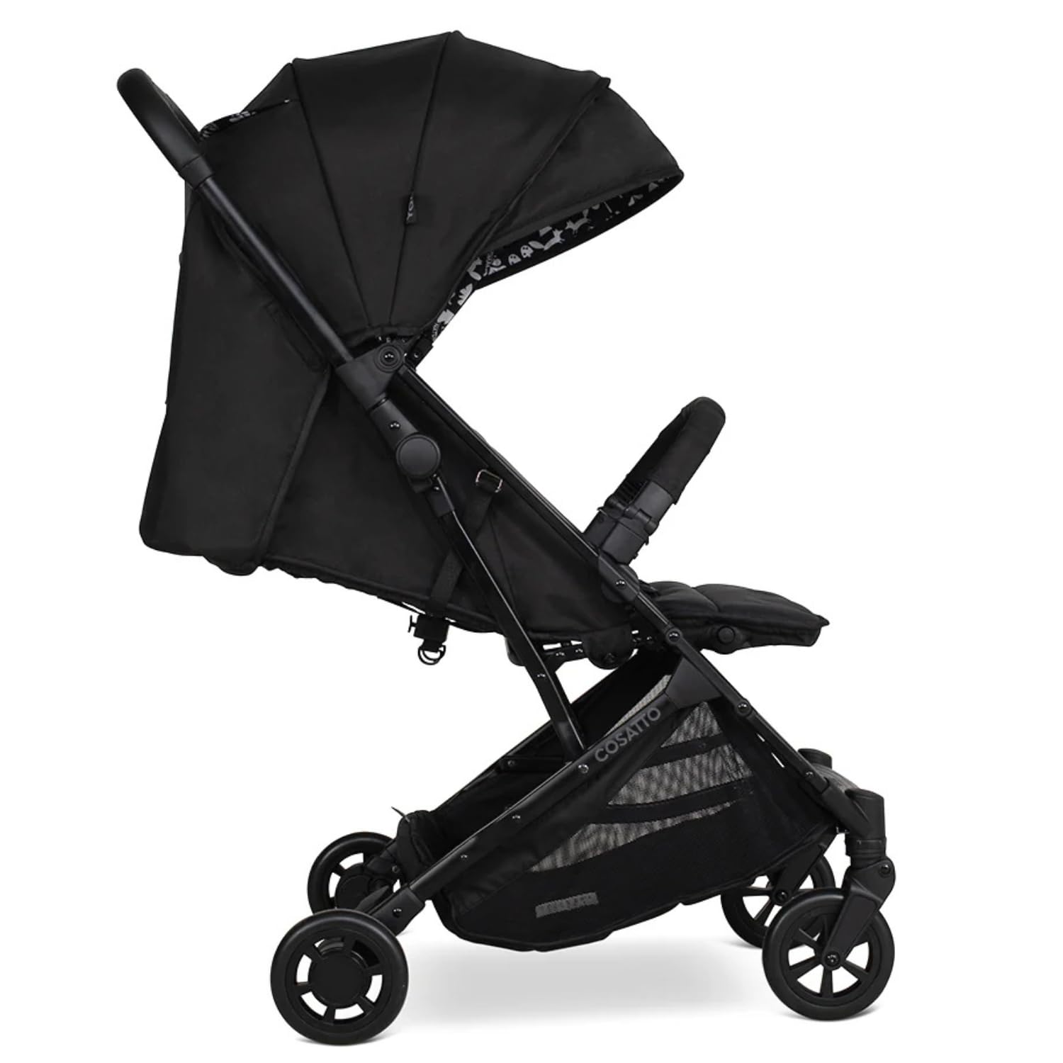 COSATTO Yo! - Passeggino leggero e compatto dalla nascita fino a 25kg,Compatibile con compagnie aeree, si inserisce nell'armadietto sopraelevato, ampio cestino da 8kg con parapioggia (silhouette)