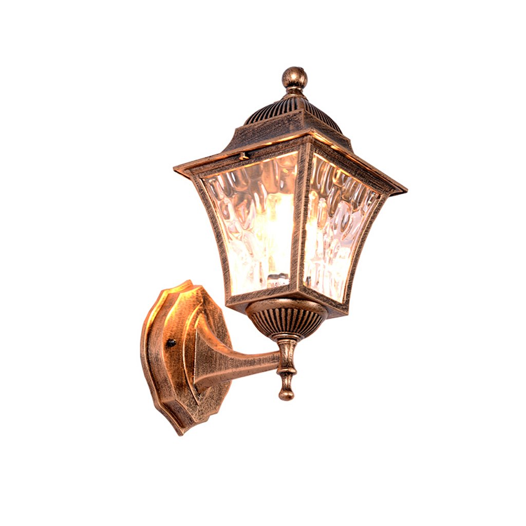 HPTHLY Wall Mounted Light Outdoor Porch Light Exterior Wall Light Fixtures Garden Decoration Wall Lantern Lamp Waterproof Ip55 Lamp For Wall Garage Front Por(Brass)