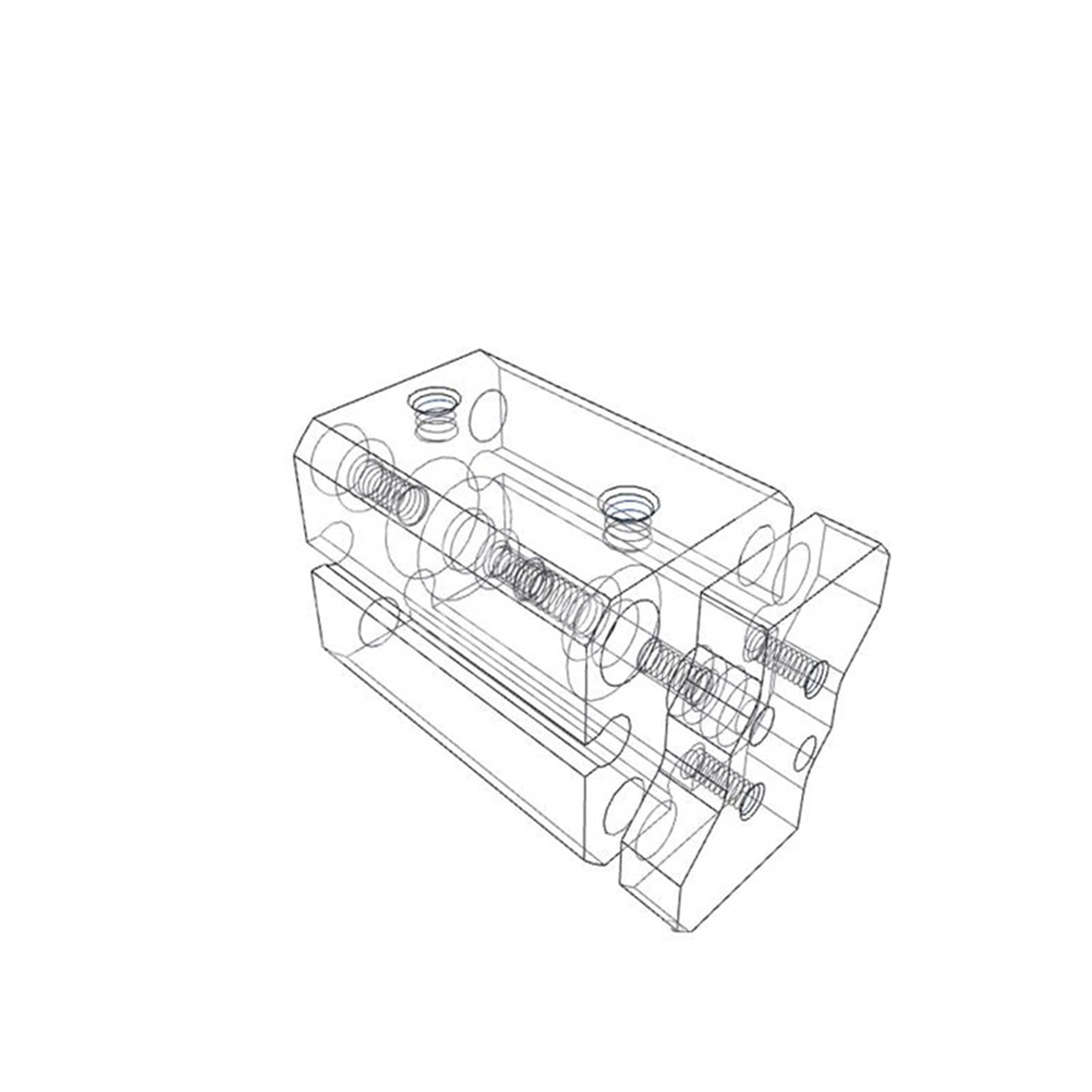 Cylinder Pneumatyczny, Cylinder powietrzny CQMB Otwór 20 mm Dwumity aktorski Pneumatyczny Poradnik Cylinderstoke 5/10/15/20/25/30/35/40/45/50 | Stroke 25mm,CDQMB20