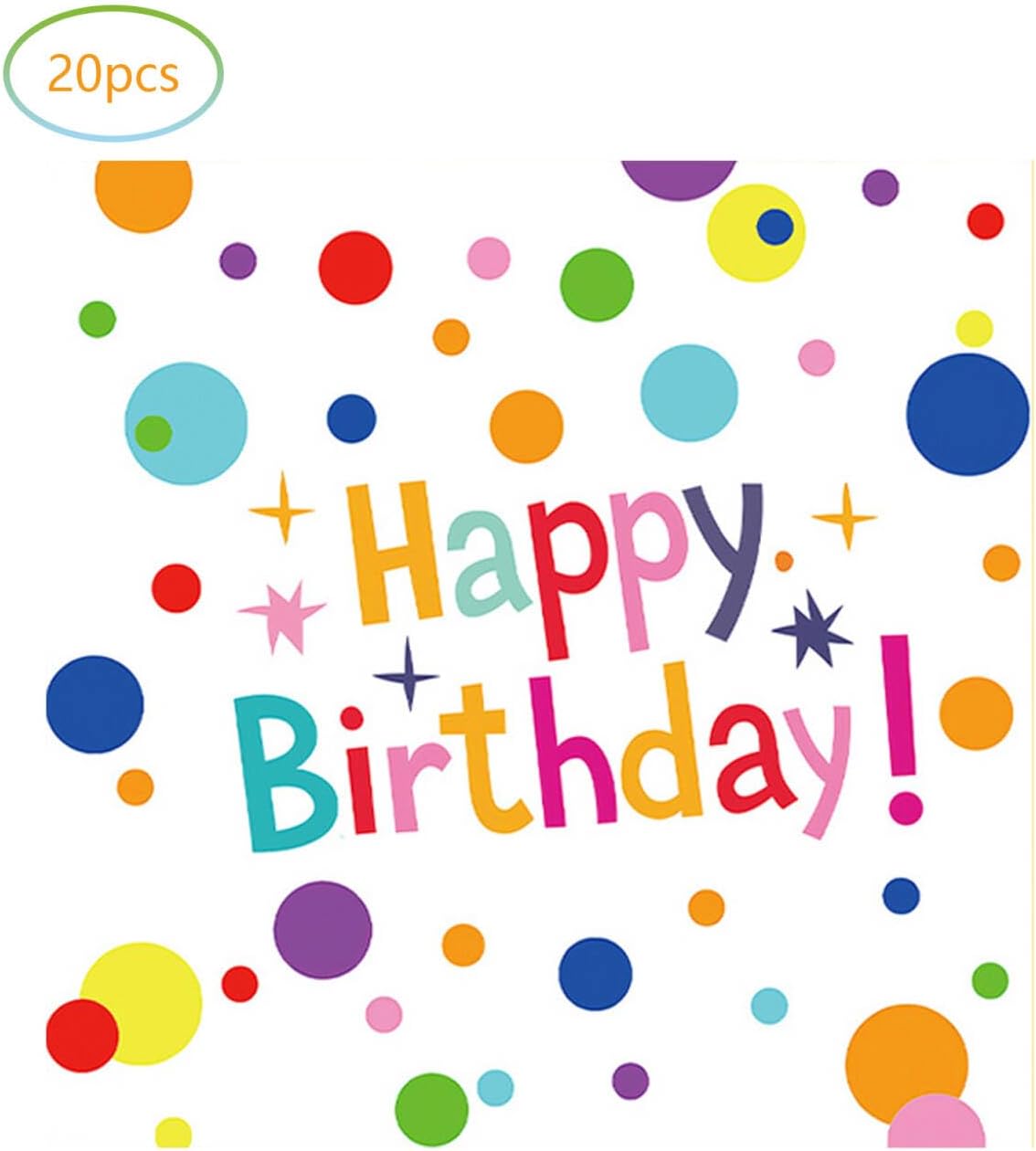 Colorful Polka Dots Birthday Party Supplies, 20 Plates and 20 Napkins, Confetti Bubble Theme Birthday Party Decorations for Kid Baby Shower - Image 4