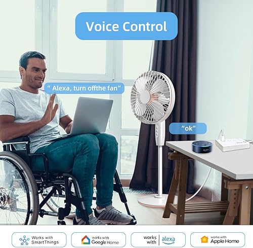 Miniatura 10 de Regleta de alimentación inteligente, protector de sobretensiones WiFi compatible con Alexa y Google Home, enchufe inteligente con 4 puertos USB y 4