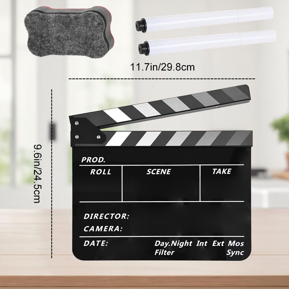 Ciak Cinematografico,30x25cm Film Clapboard,Acrilico Film Clapperboard,Film Clapboard Acrilico,Regali per Cinefili,Cinema Gadget,Accessori Regista