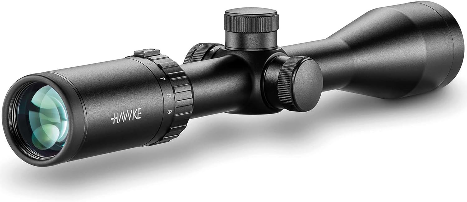 Hawke Vantage IR 3-9x40 Riflescope | Waterproof 1" Tube Hunting Scope w/Illuminated Reticle, Capped Low-Profile Turrets, 11 Layer Fully Multi-Coated Lenses & High Torque Zoom Ring