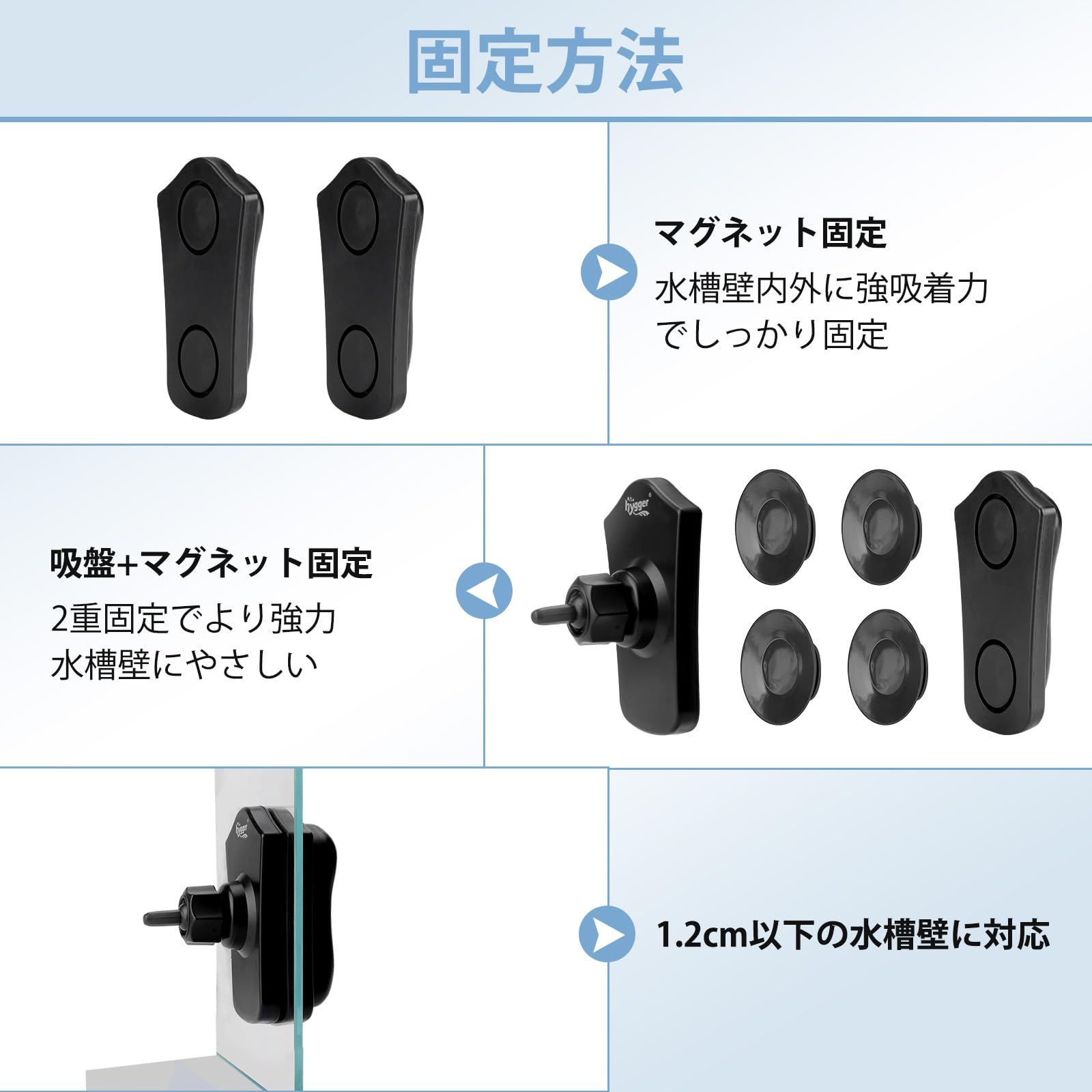 Amazon.co.jp: hygger 水流ポンプ 8000L/H 強力 360°調節可能