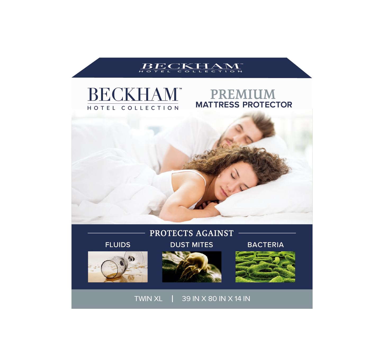 Beckham Hotel Collection Mattress Protector — Hotel-Grade Cotton Blend, Silent Waterproof Protection, Low-Profile Design That Preserves Mattress Feel,