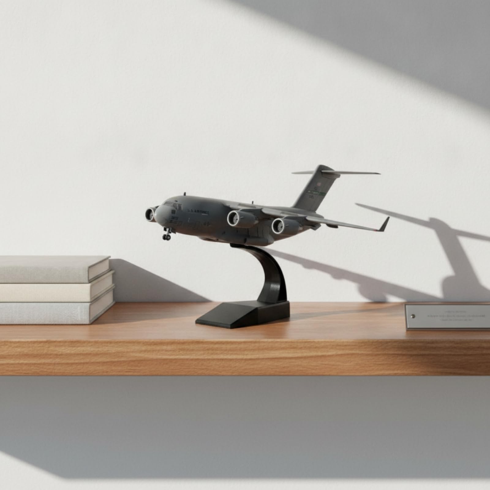 kowaku Modello di Aereo con Supporto da Collezione Modello di Aereo in Fedele Riproduzione in per Ufficio, C-17 Globemaster III USAF 0063